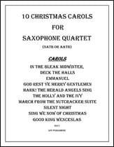 10 Christmas Carols for Saxophone Quartet P.O.D. cover